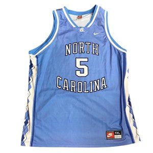 Vintage North Carolina Tar Heels Jersey Nike Team Sports #5 Size XXL Y2K